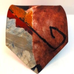 LORD Abstract Print Tie 59”  Bold 90s Vintage Style Polyester Mens Necktie